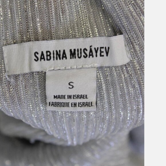 Sabina Musayev Helena Metallic Maxi Silver Dress - Picture 6 of 8